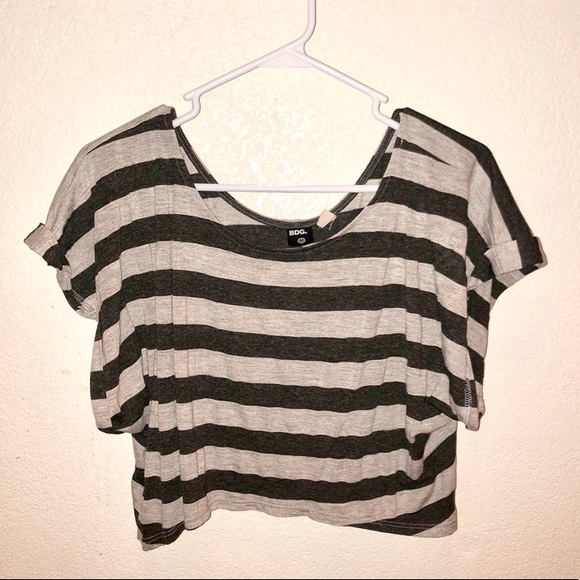BDG UO Crop Top Urban Outfitters Stripe Dolman - Picture 1 of 4